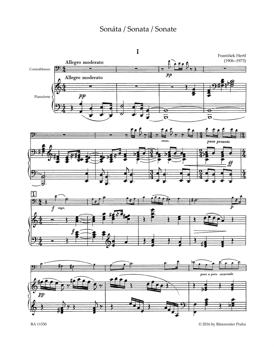Anderes Coverbild Sonate für Kontrabass und Klavier
