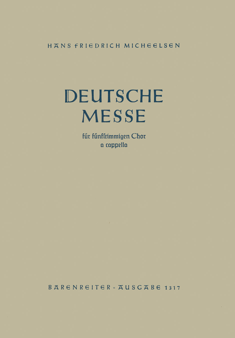 Vorderes Coverbild Deutsche Messe (1937)