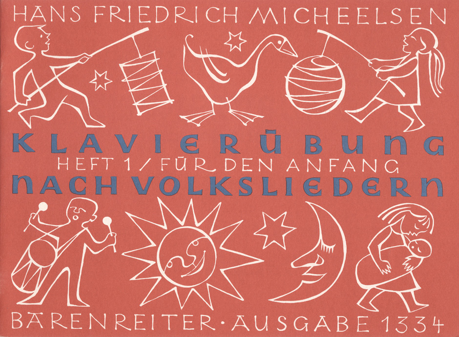 Vorderes Coverbild Klavierübung nach Volksliedern, Heft 1
