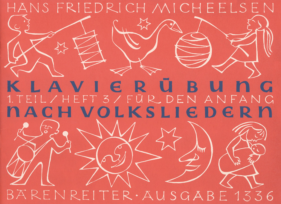 Vorderes Coverbild Klavierübung nach Volksliedern, Heft 3