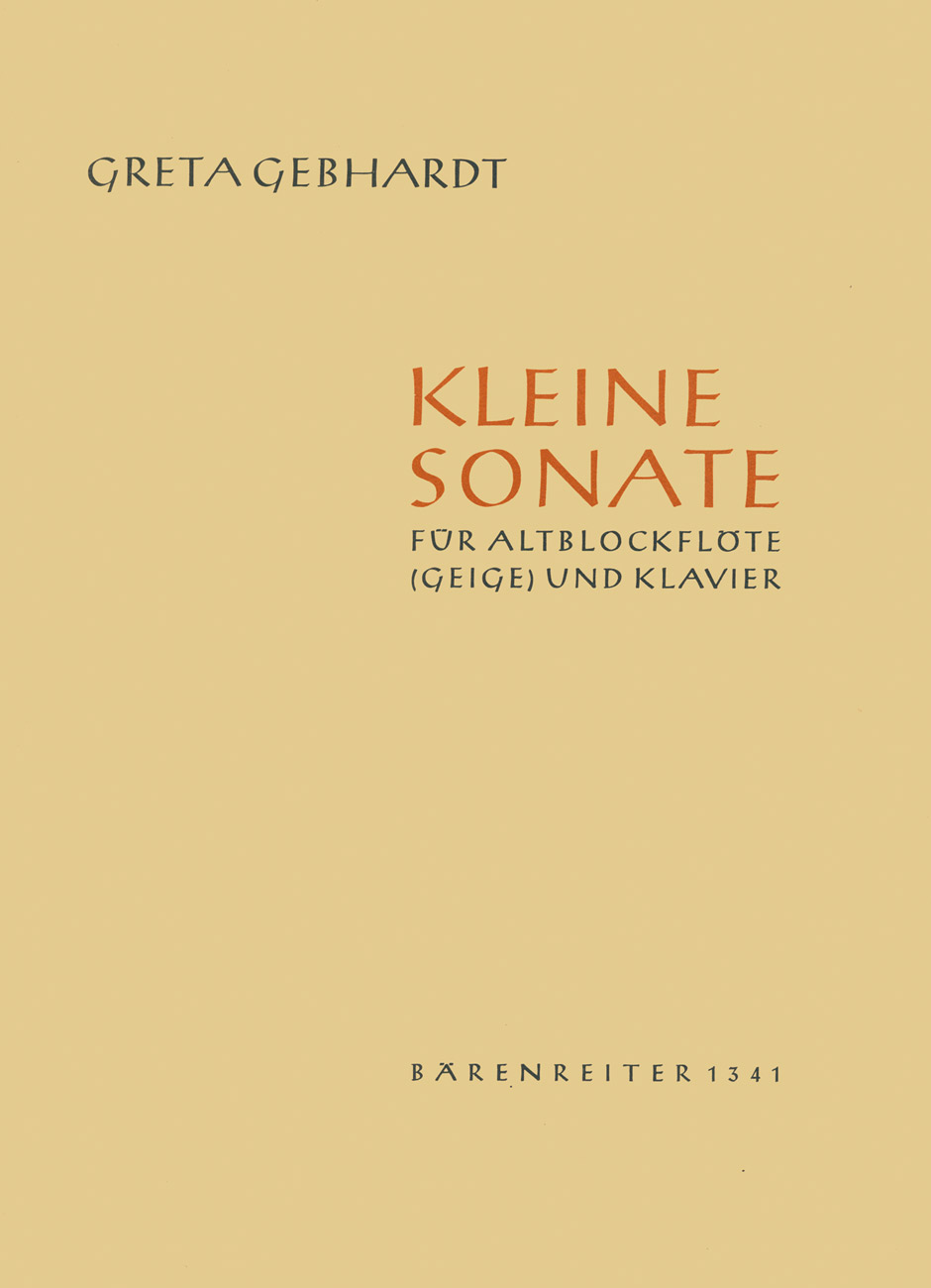 Vorderes Coverbild Kleine Sonate für Altblockflöte (Violine) und Klavier (1938)