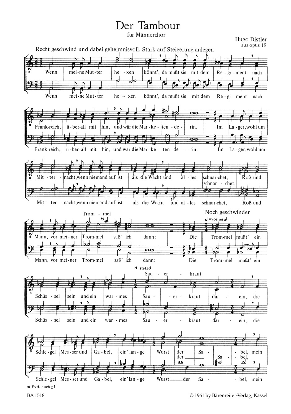 Anderes Coverbild Mörike-Chorliederbuch, Teil 3 op. 19 (1938/1939)
