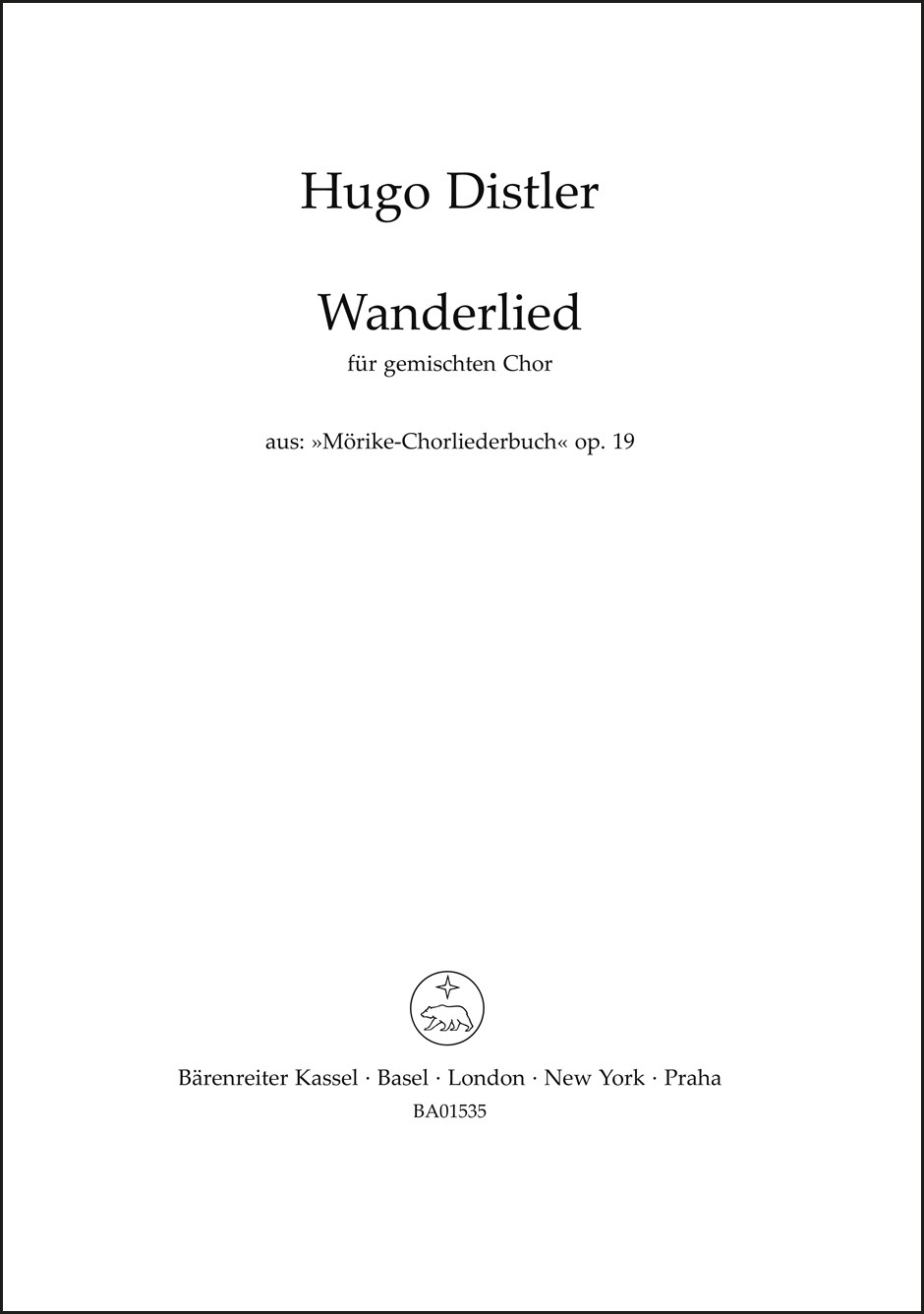 Vorderes Coverbild Wanderlied (Entflohn sind wir der Stadt Gedränge)