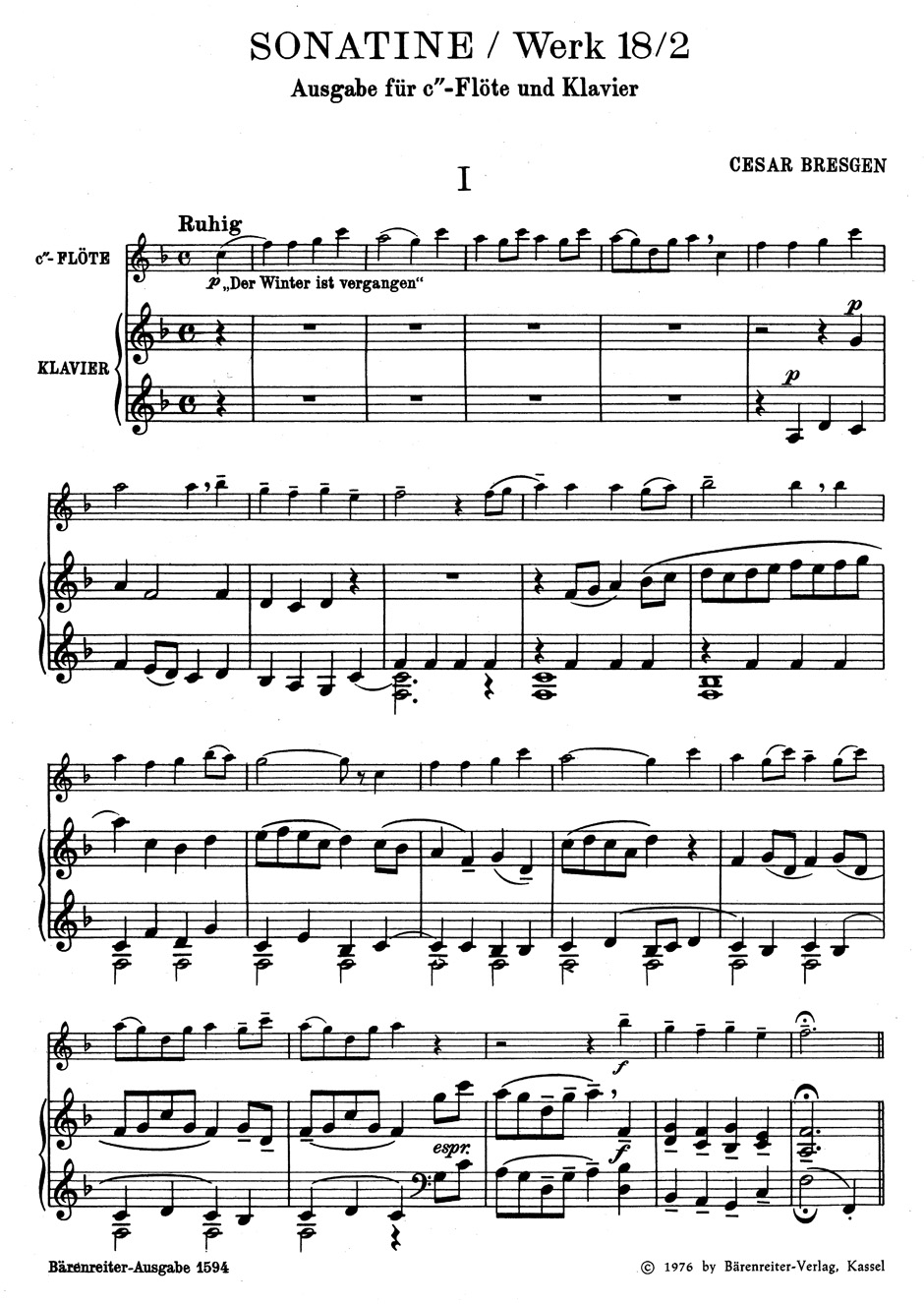 Anderes Coverbild Sonatine für Blockflöte und Klavier F-Dur op. 18/2 (1947)