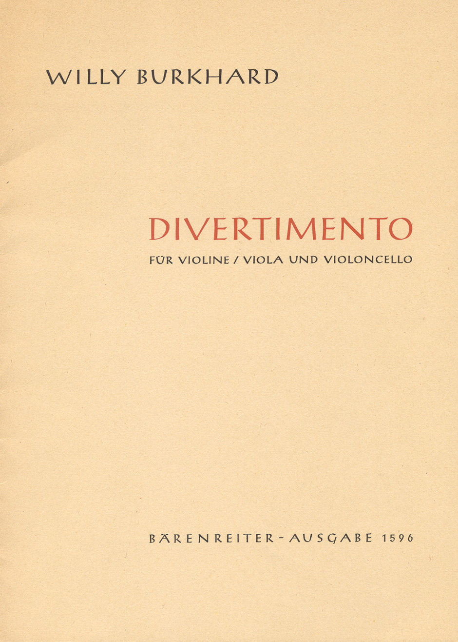 Vorderes Coverbild Divertimento für Streichtrio op. 95 (1954)