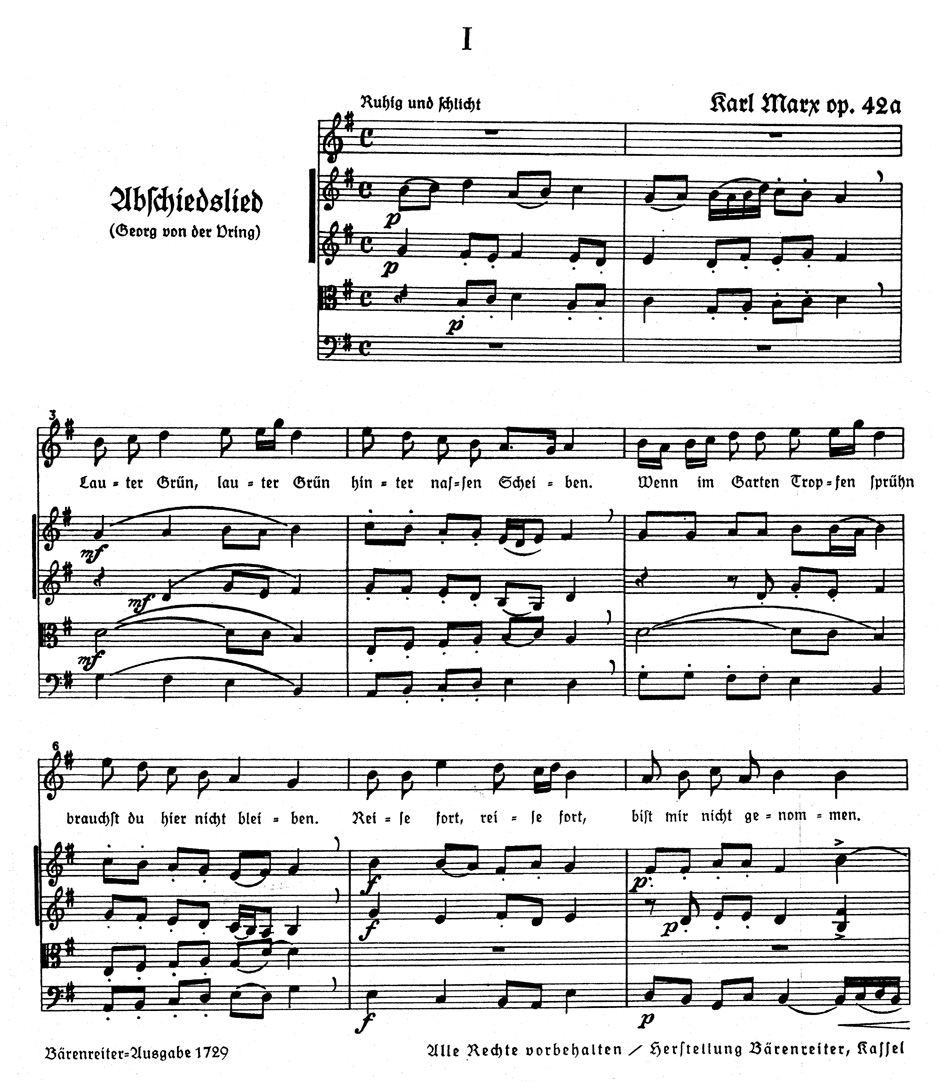 Anderes Coverbild Drei Liebeslieder für Sopran und Streichquartett (kleiner Frauenchor ad lib.) op. 42a
