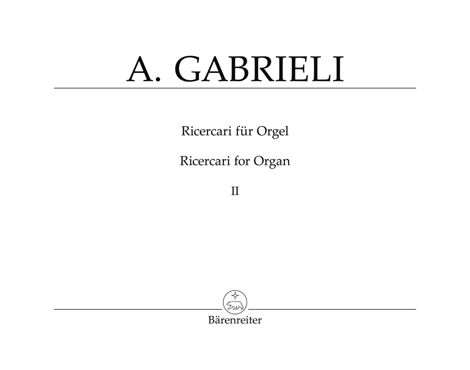 Vorderes Coverbild Ricercari für Orgel