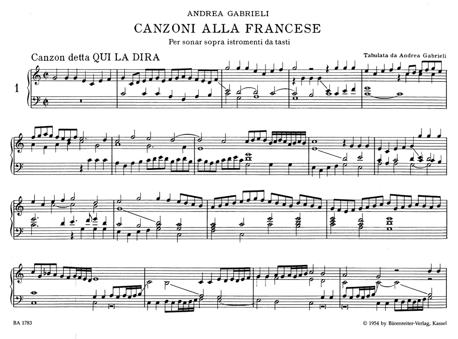 Anderes Coverbild Canzoni alla francese für Orgel oder Cembalo
