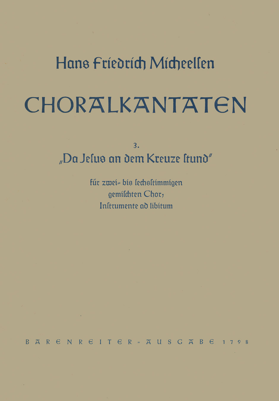 Vorderes Coverbild Da Jesus an dem Kreuze stund (1937)