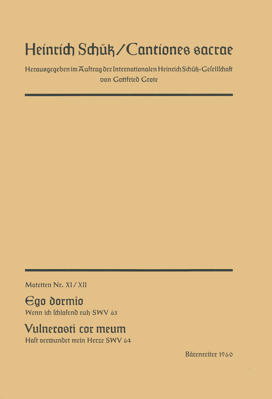 Vorderes Coverbild Zwei Motetten Nr. 11, 12 SWV 63, 64