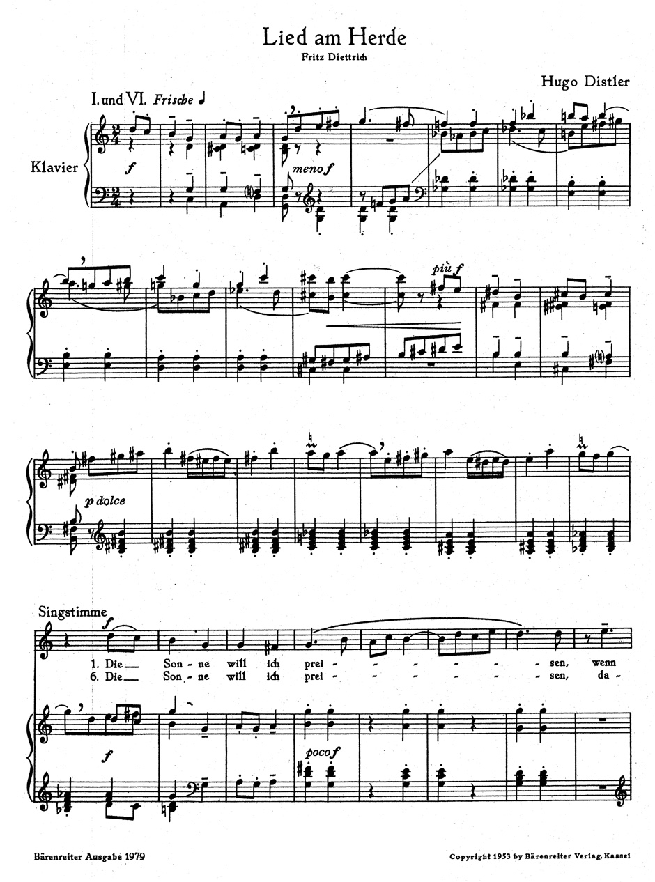 Anderes Coverbild Lied am Herde op. 21/1 (1941)