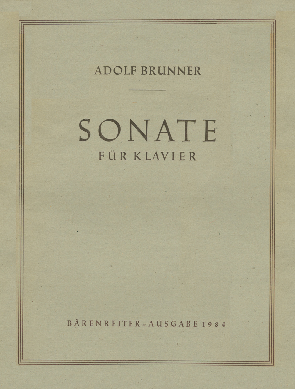 Vorderes Coverbild Sonate für Klavier (1933)