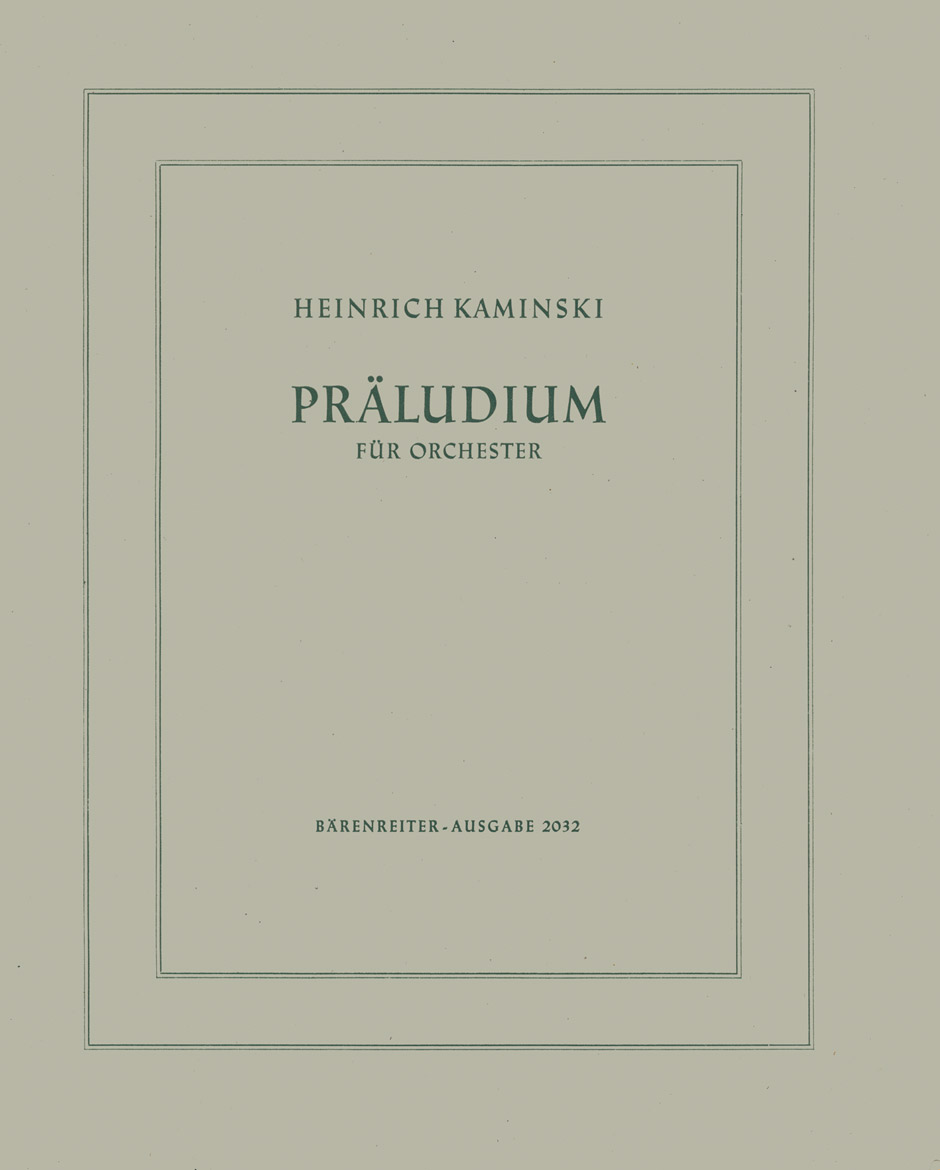 Vorderes Coverbild Präludium für Orchester (1926)