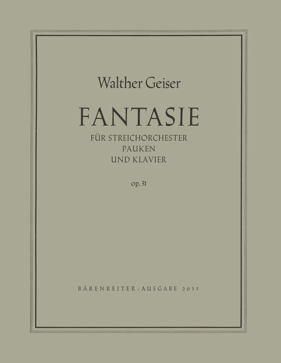 Vorderes Coverbild Fantasie Nr. 1 op. 31 (1948)