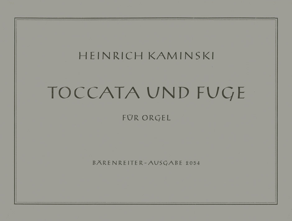 Vorderes Coverbild Toccata und Fuge (1939)