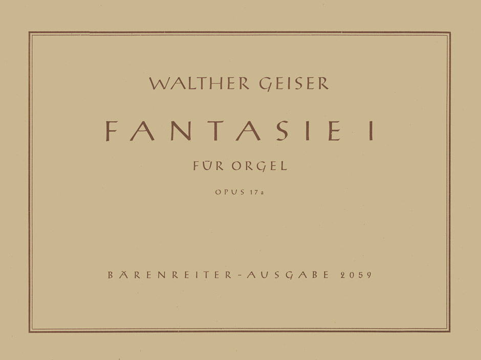 Vorderes Coverbild Fantasie über A-H-B-E Nr. 1 op. 28 (1931)