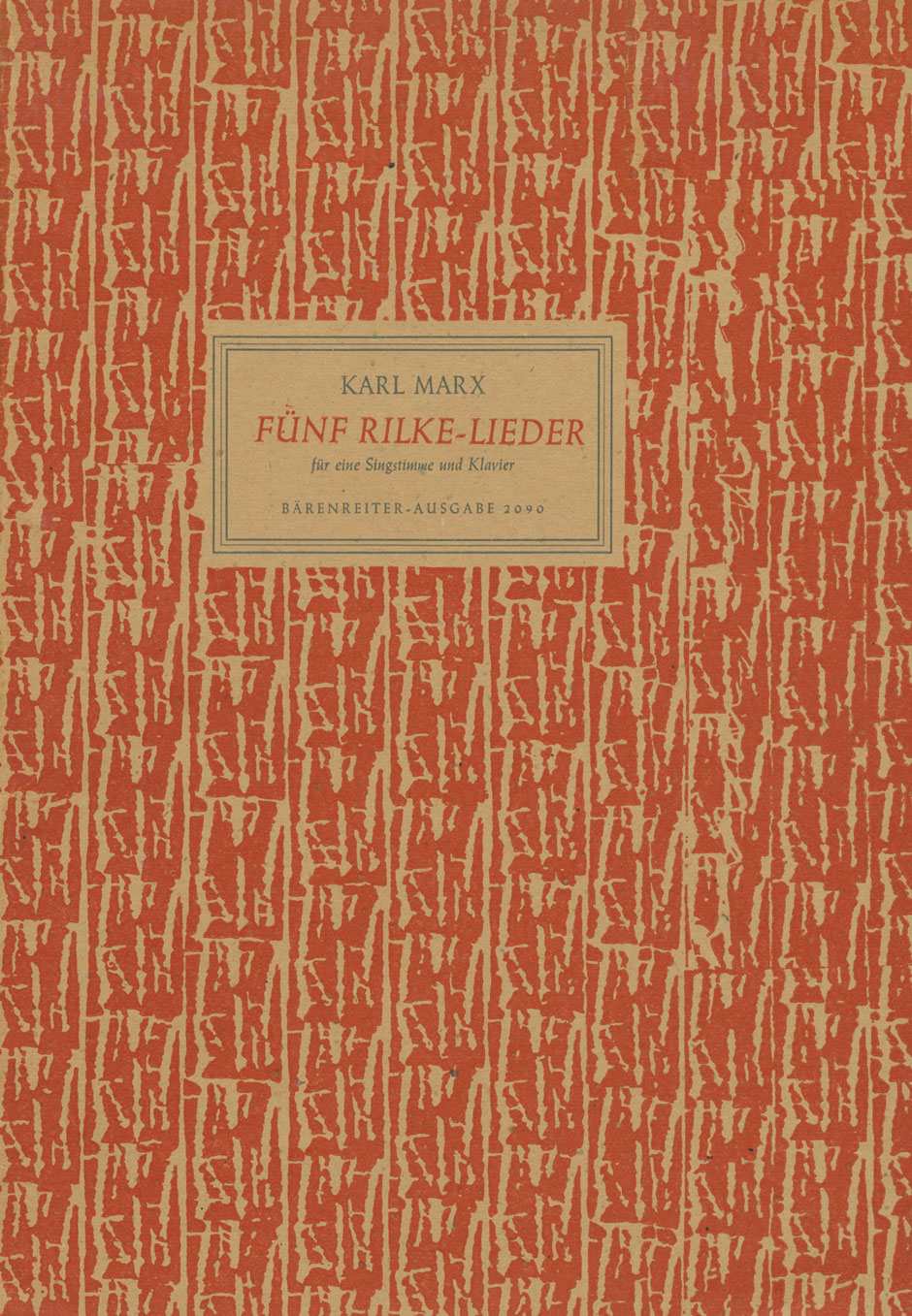 Vorderes Coverbild Fünf Rilke-Lieder op. 45