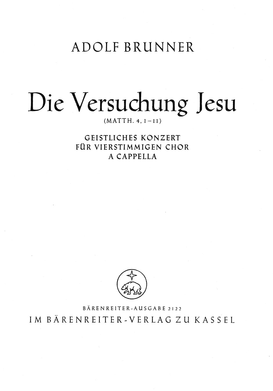 Vorderes Coverbild Die Versuchung Jesu (1945)