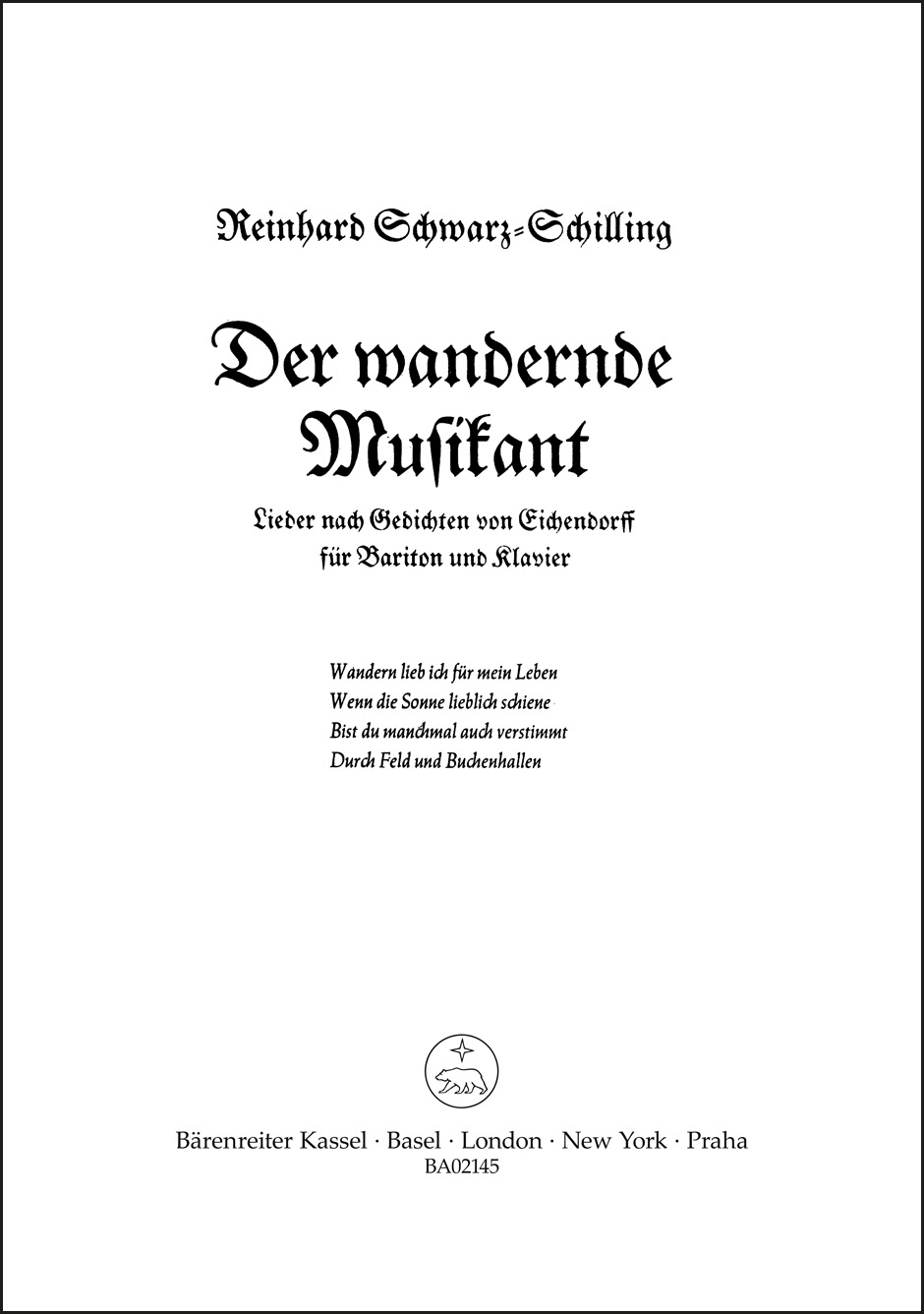 Vorderes Coverbild Der wandernde Musikant
