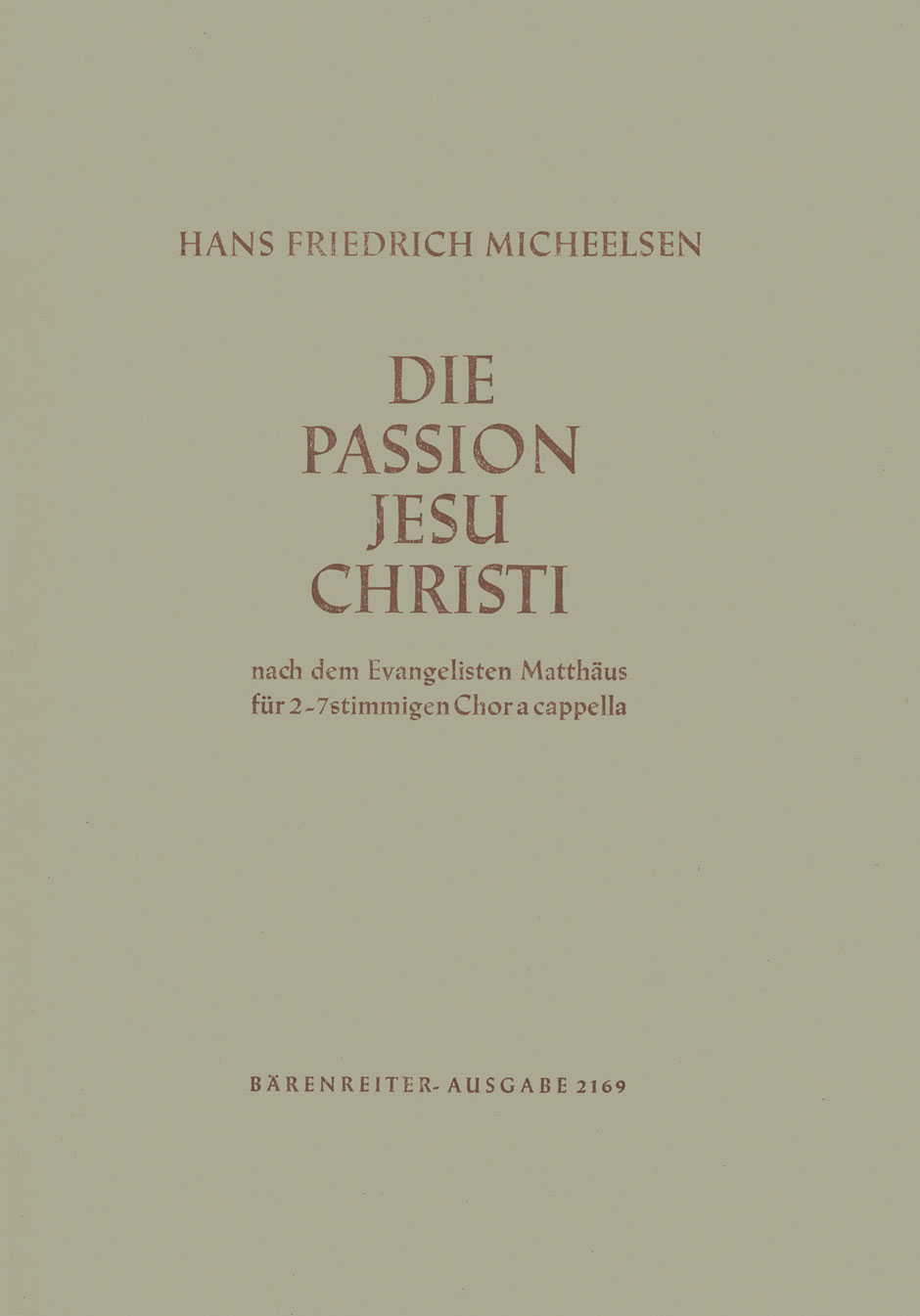 Vorderes Coverbild Matthäus-Passion (1945)