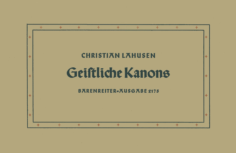 Vorderes Coverbild Geistliche Kanons nach Sprüchen der Bibel und alten Haussprüchen