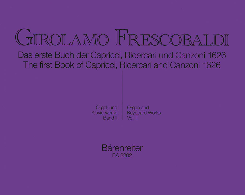 Vorderes Coverbild Das erste Buch der Capricci, Ricercari und Canzoni von 1626