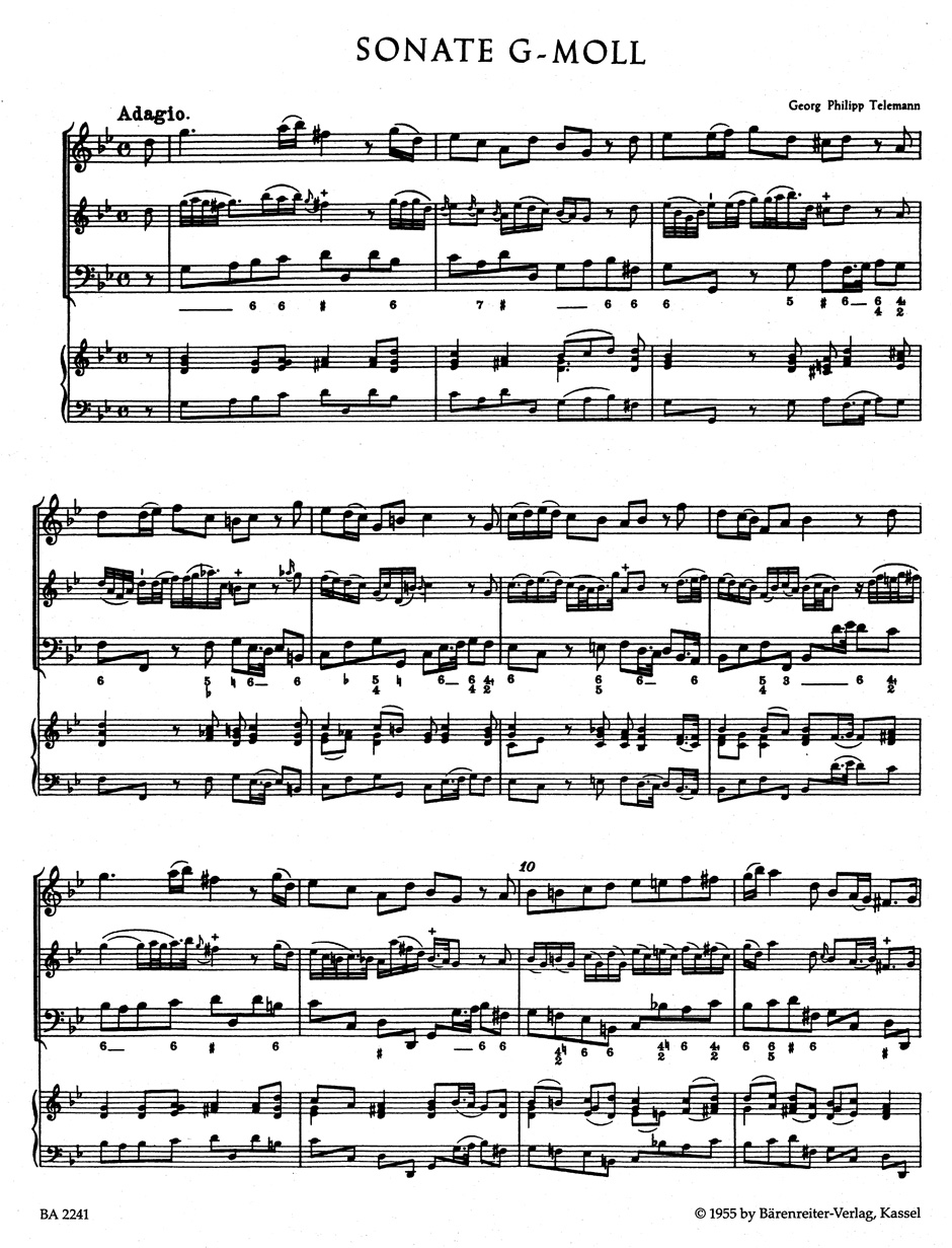 Anderes Coverbild Methodische Sonaten für Violine oder Flöte und Basso continuo