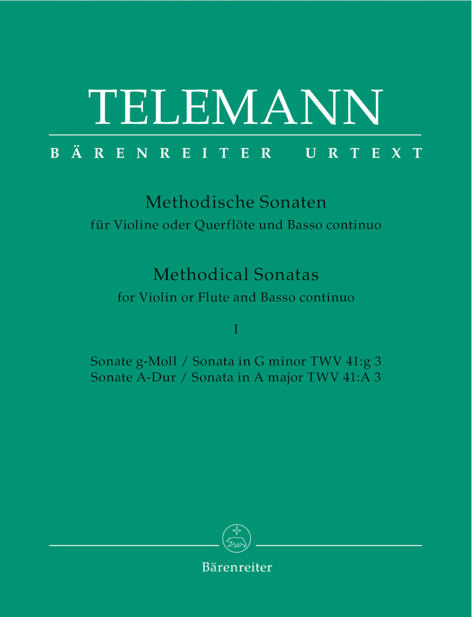 Vorderes Coverbild Methodische Sonaten für Violine oder Flöte und Basso continuo