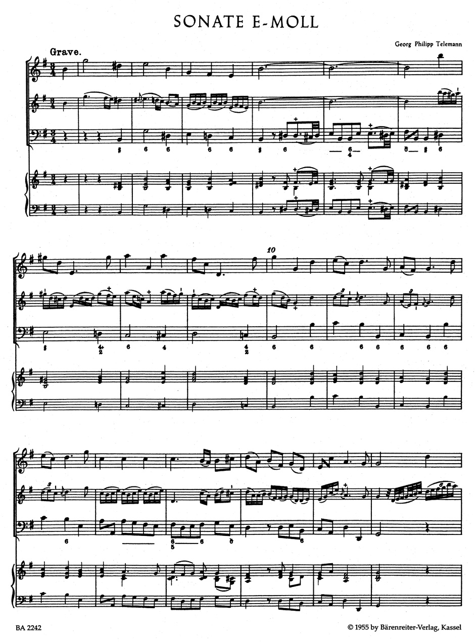 Anderes Coverbild Methodische Sonaten für Violine oder Flöte und Basso continuo