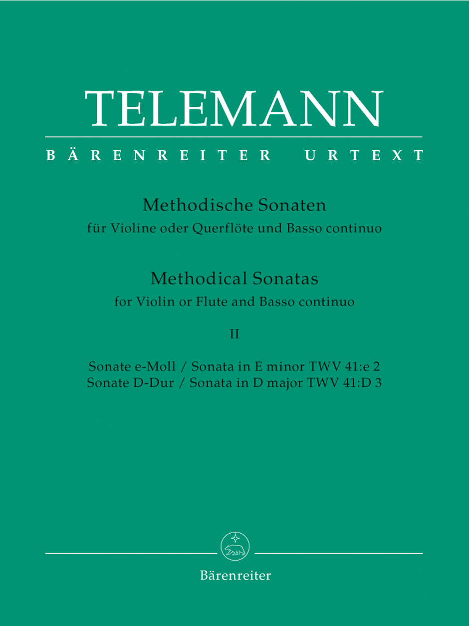 Vorderes Coverbild Methodische Sonaten für Violine oder Flöte und Basso continuo