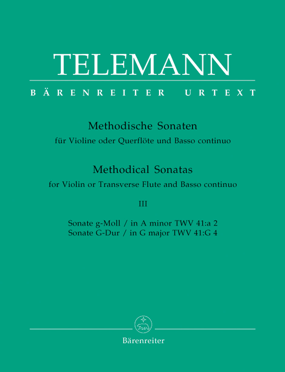 Vorderes Coverbild Methodische Sonaten für Violine oder Flöte und Basso continuo