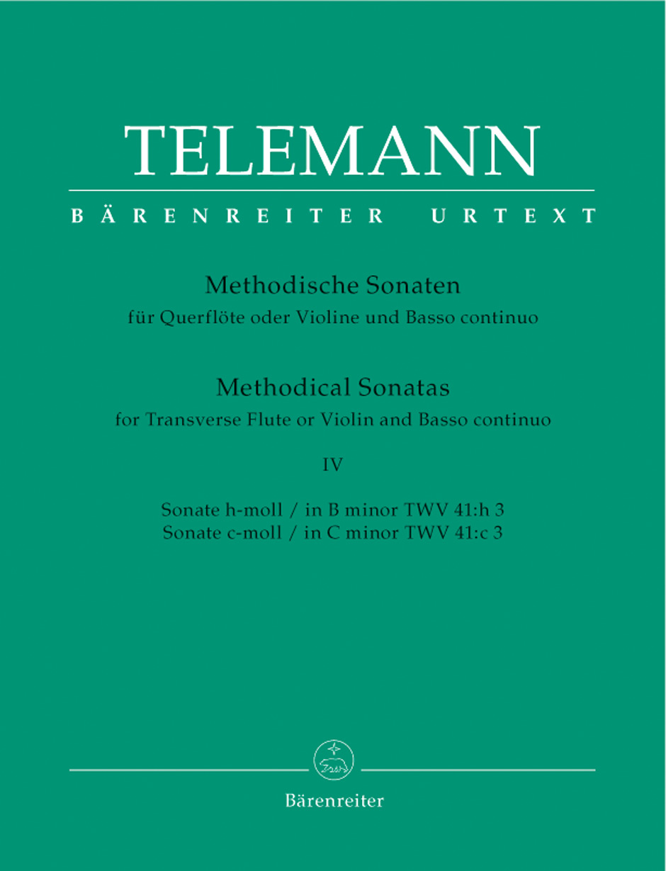 Vorderes Coverbild Methodische Sonaten für Flöte oder Violine und Basso continuo