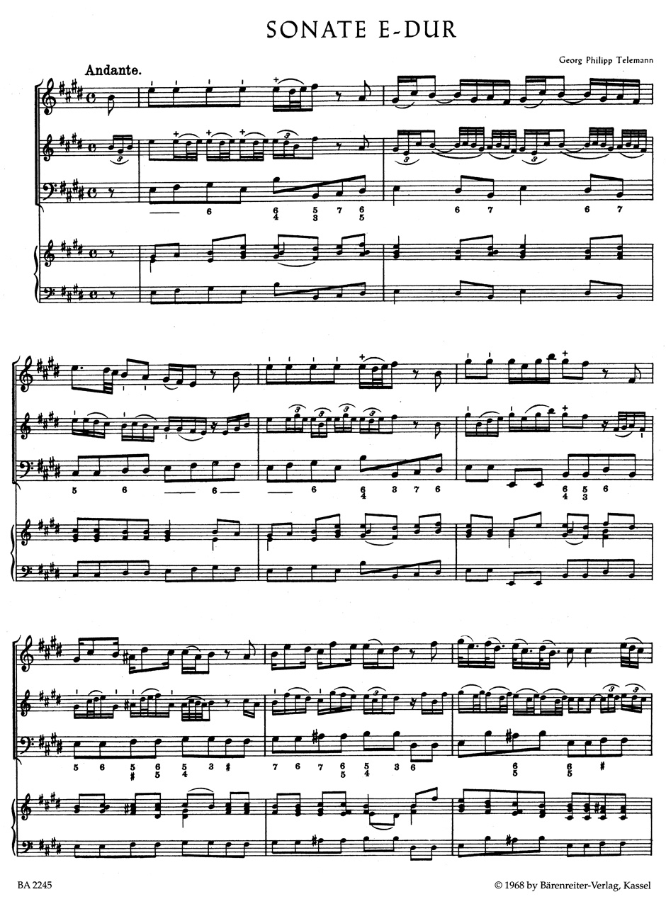 Anderes Coverbild Methodische Sonaten für Querflöte oder Violine und Basso continuo