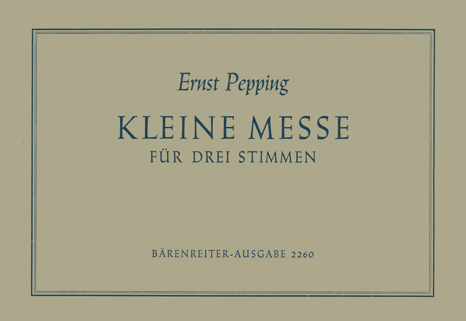 Vorderes Coverbild Kleine Messe (1929)