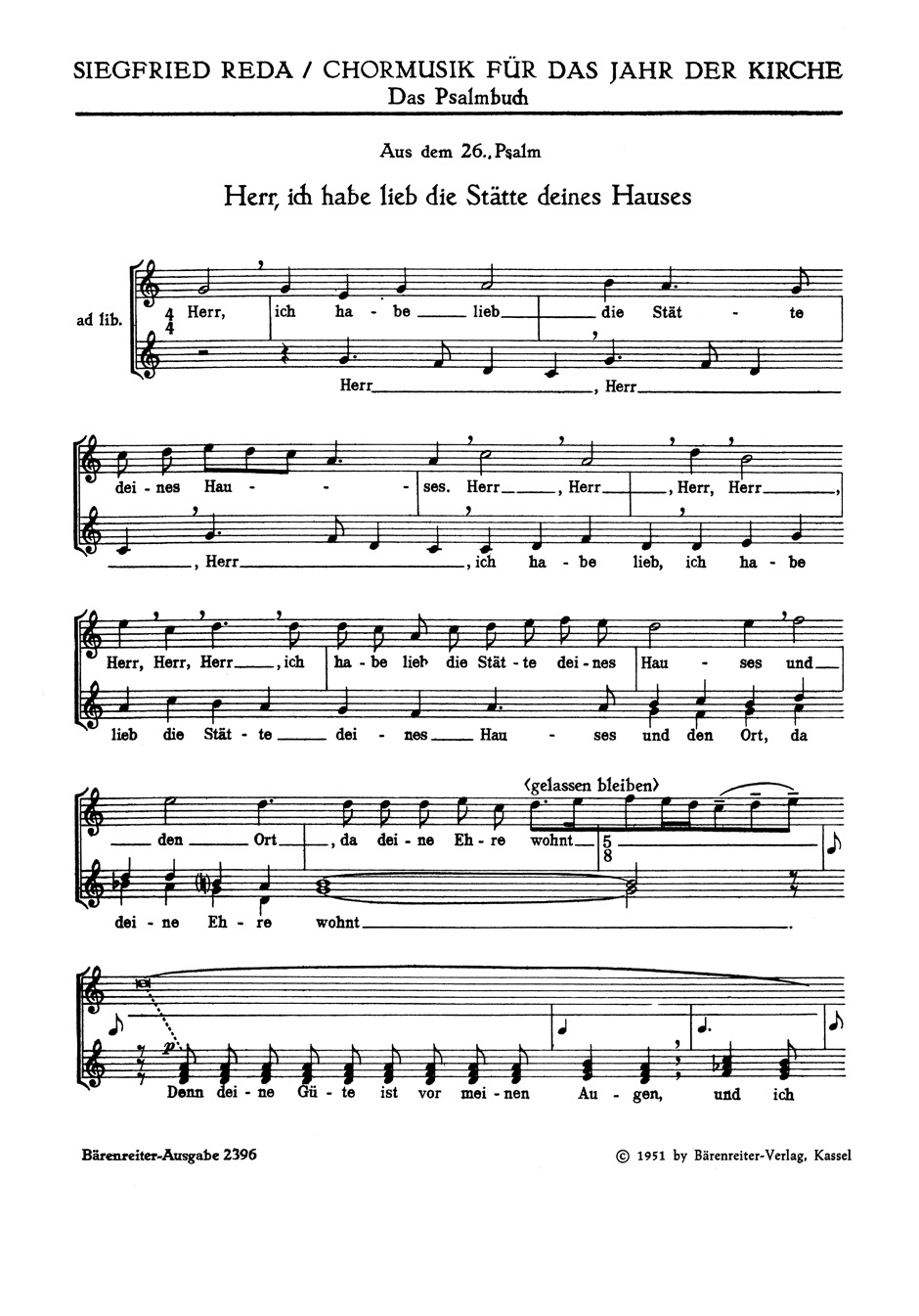 Anderes Coverbild Zwei Psalmen für gemischten Chor