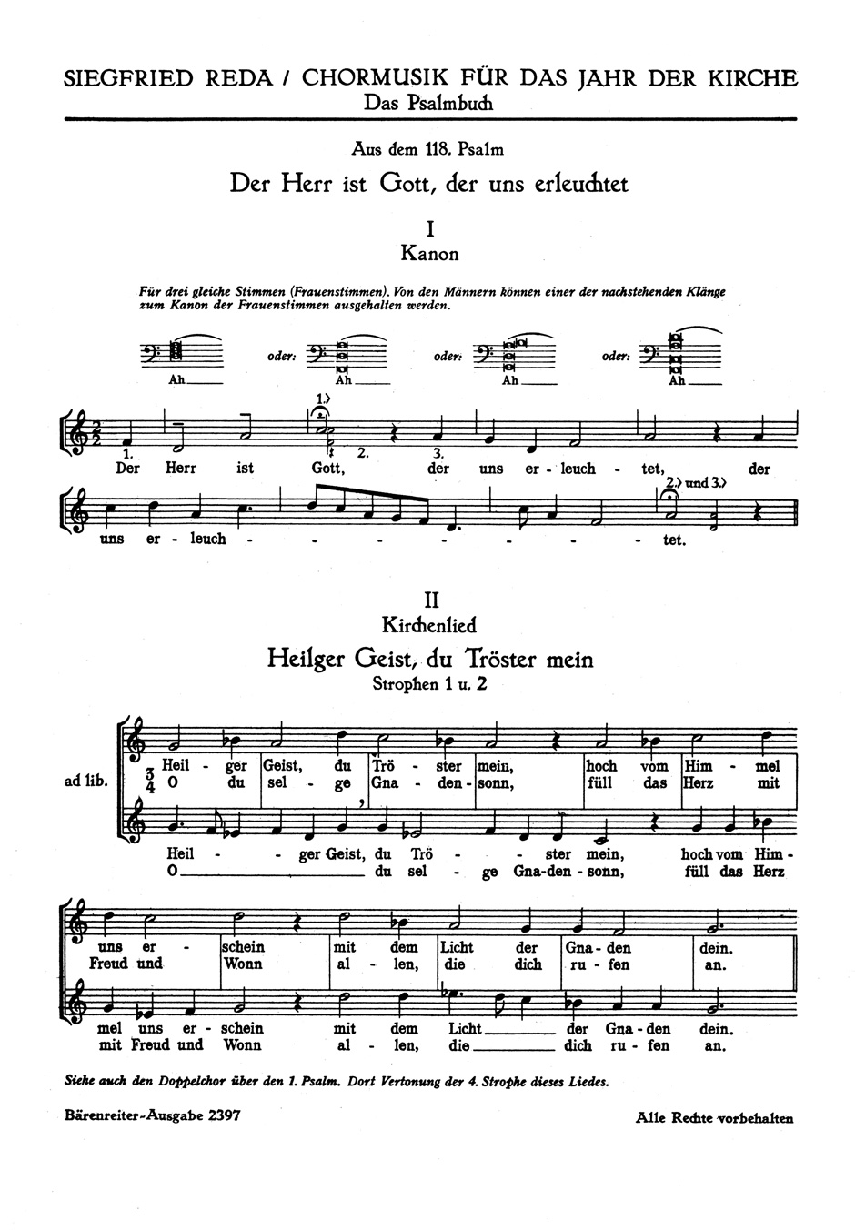 Vorderes Coverbild Drei Psalmen für gemischten Chor
