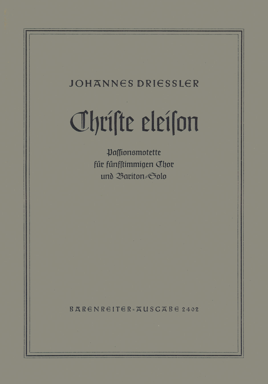 Vorderes Coverbild Christe eleison op. 9 (1951)