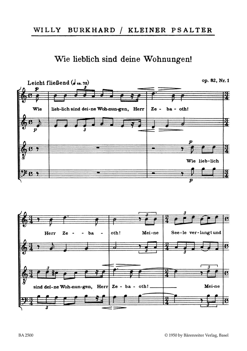 Anderes Coverbild Kleiner Psalter für gemischten Chor a cappella op. 82 (1950)