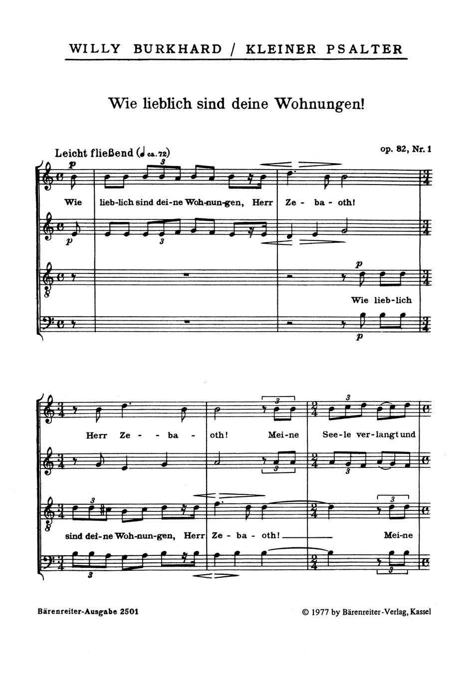 Vorderes Coverbild Wie lieblich sind deine Wohnungen op. 82