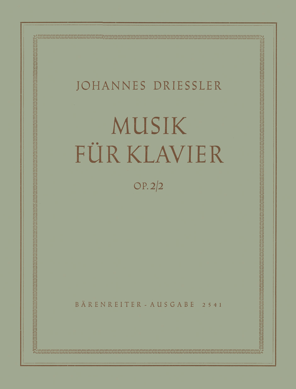 Vorderes Coverbild Musik für Klavier op. 2/2 (1948)