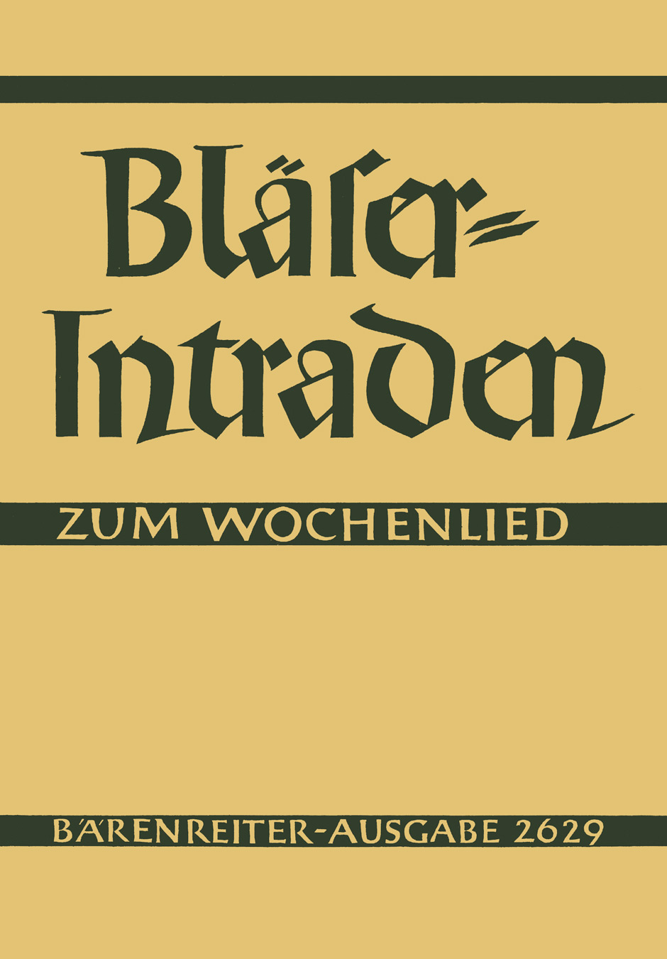Vorderes Coverbild Bläser-Intraden zum Wochenlied (1951/1955)
