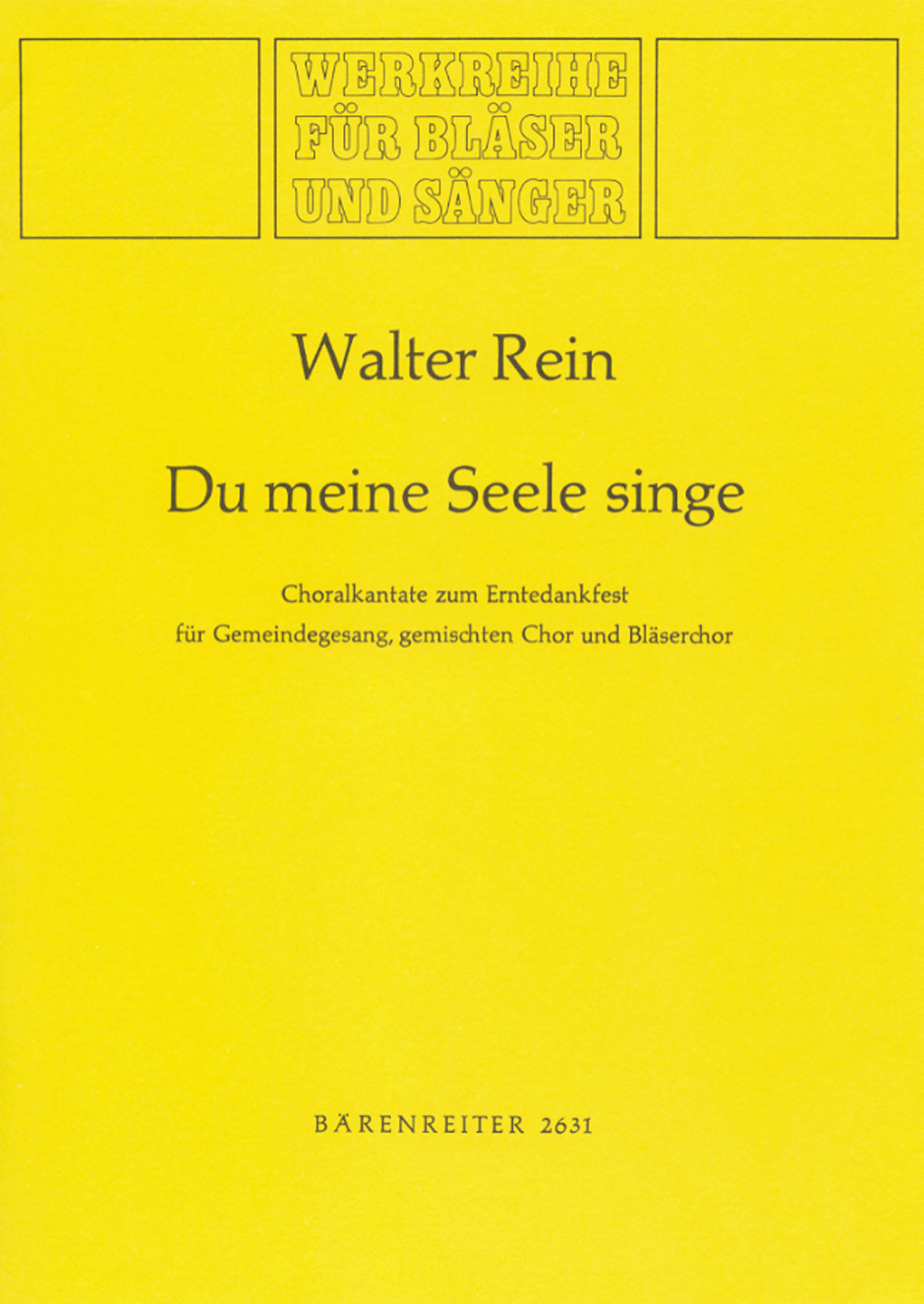 Vorderes Coverbild Du meine Seele, singe
