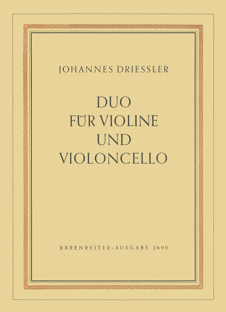 Vorderes Coverbild Duo für Violine und Violoncello op. 1/1