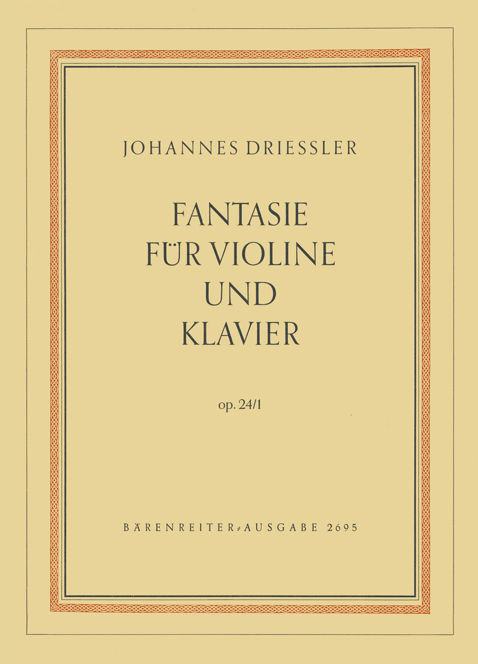 Vorderes Coverbild Fantasie für Violine und Klavier op. 24/1 (1952)