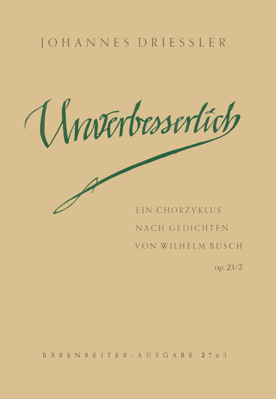 Vorderes Coverbild Unverbesserlich op. 23/2 (1952)