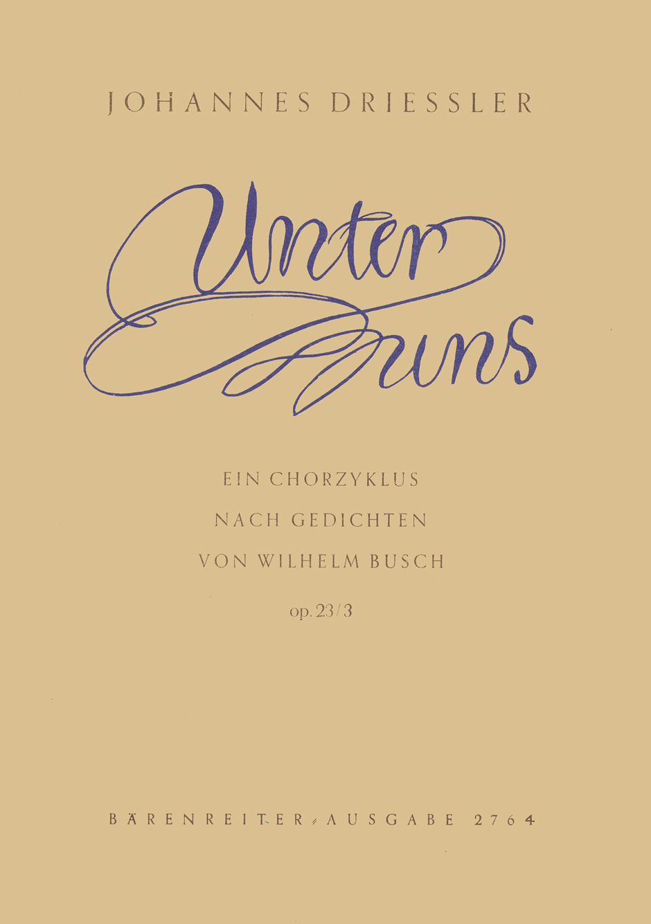 Vorderes Coverbild Unter uns op. 23/3 (1952)