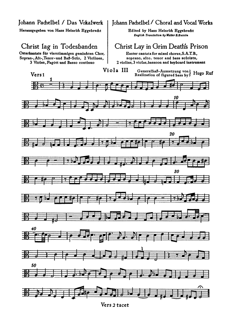 Vorderes Coverbild Christ lag in Todesbanden - Christ lay in grim death's prison