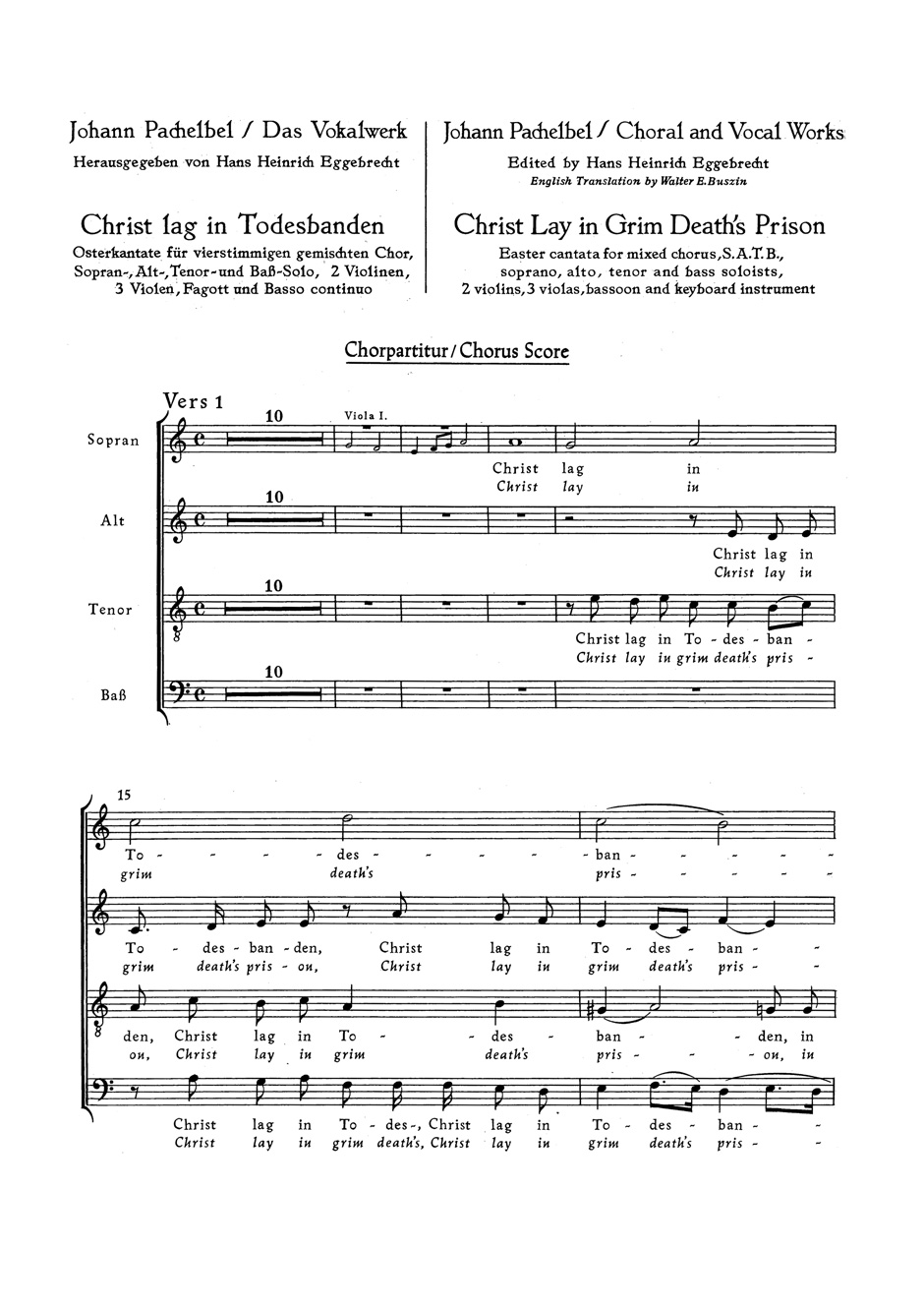 Vorderes Coverbild Christ lag in Todesbanden - Christ lay in grim death's prison