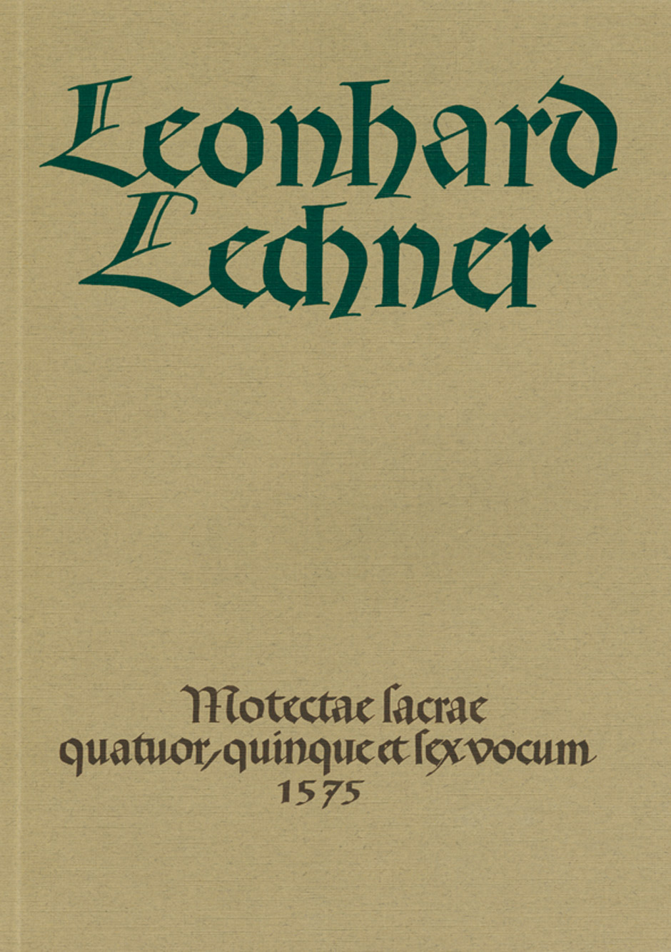 Vorderes Coverbild Motectae sacrae (1575)