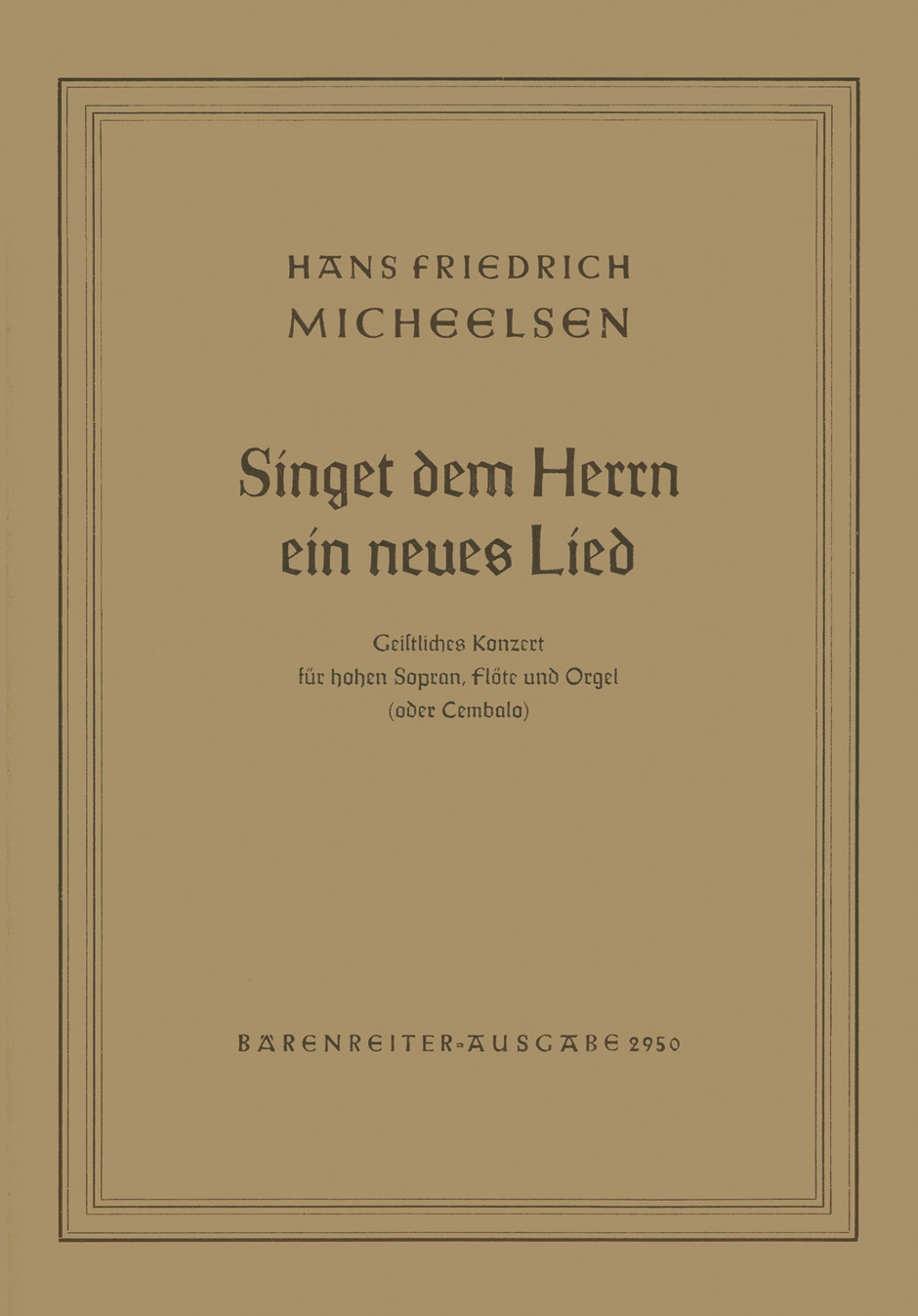 Vorderes Coverbild Singet dem Herrn (1953)